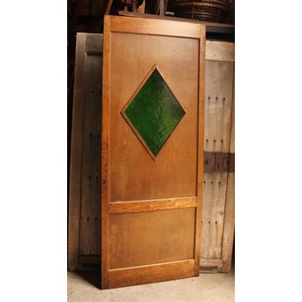 ハイサイズ大きな緑色ダイアガラスの建具　GD988 