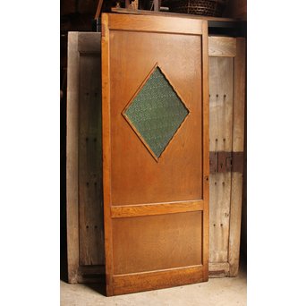 ハイサイズ大きな緑色ダイアガラスの建具　GD988