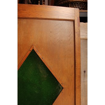 ハイサイズ大きな緑色ダイアガラスの建具　GD988 