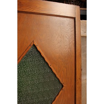 ハイサイズ大きな緑色ダイアガラスの建具　GD988 