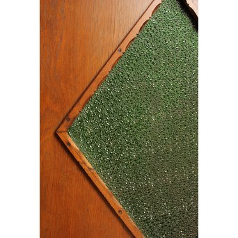 ハイサイズ大きな緑色ダイアガラスの建具　GD988 