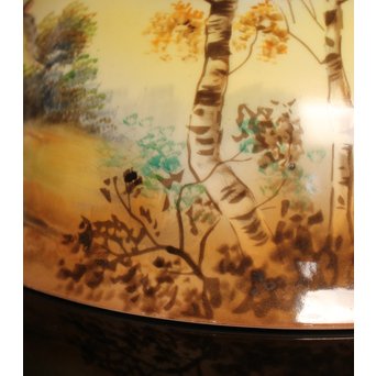 日陶オールドノリタケ洋画電笠/照明　A1618 