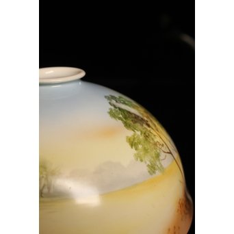 日陶オールドノリタケ洋画電笠/照明　A1618 