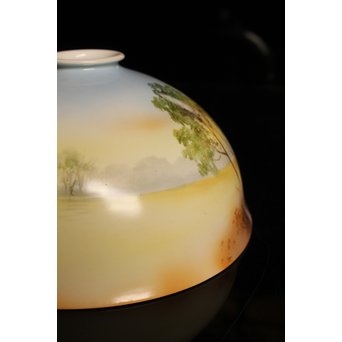 日陶オールドノリタケ洋画電笠/照明　A1618 