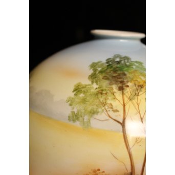 日陶オールドノリタケ洋画電笠/照明　A1618 