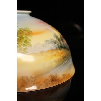 日陶オールドノリタケ洋画電笠/照明　A1618 