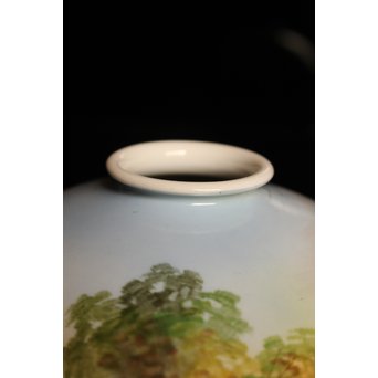 日陶オールドノリタケ洋画電笠/照明　A1618 