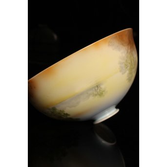 日陶オールドノリタケ洋画電笠/照明　A1618 