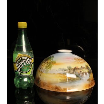 日陶オールドノリタケ洋画電笠/照明　A1618 