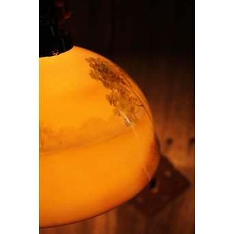 日陶オールドノリタケ洋画電笠/照明　A1618 