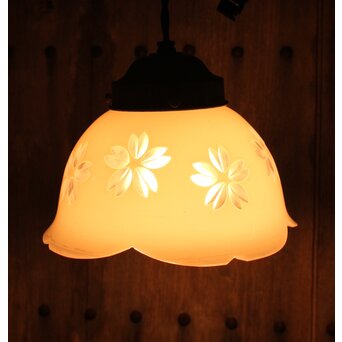 桜模様の切子電笠　A1625 