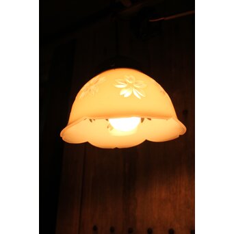 桜模様の切子電笠　A1625 