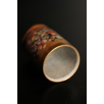 九谷鏑木製　毛筆細字　茶巾筒　K363 