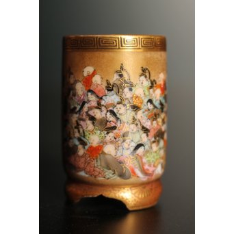 九谷鏑木製　毛筆細字　茶巾筒　K363 