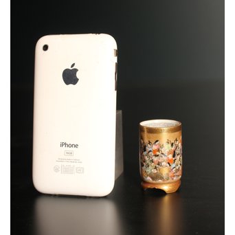 九谷鏑木製　毛筆細字　茶巾筒　K363 