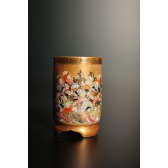 九谷鏑木製　毛筆細字　茶巾筒　K363 