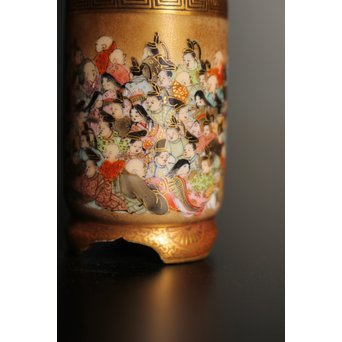 九谷鏑木製　毛筆細字　茶巾筒　K363 