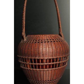 初代田辺竹雲斎　竹花籠　S2837 