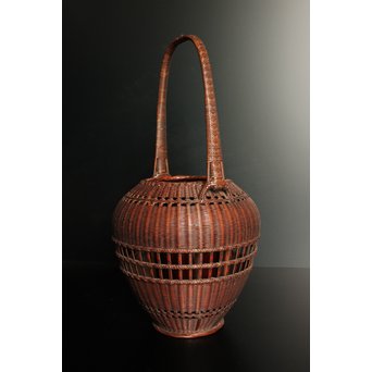 初代田辺竹雲斎　竹花籠　S2837 