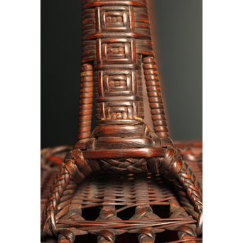 初代田辺竹雲斎　竹花籠　S2837 