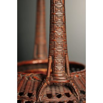 初代田辺竹雲斎　竹花籠　S2837 