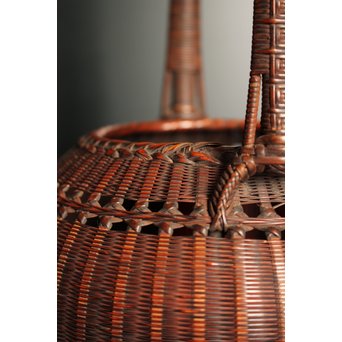 初代田辺竹雲斎　竹花籠　S2837 