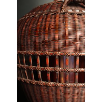 初代田辺竹雲斎　竹花籠　S2837 