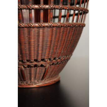 初代田辺竹雲斎　竹花籠　S2837 