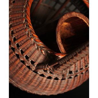 初代田辺竹雲斎　竹花籠　S2837 