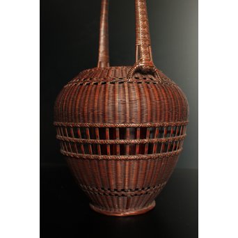 初代田辺竹雲斎　竹花籠　S2837 