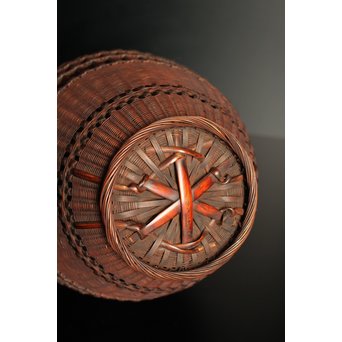 初代田辺竹雲斎　竹花籠　S2837 