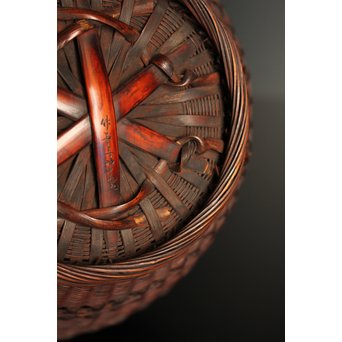 初代田辺竹雲斎　竹花籠　S2837 