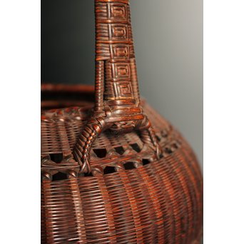 初代田辺竹雲斎　竹花籠　S2837 