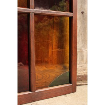 アップリケ/パッチワークガラス嵌め込み窓　GD992 