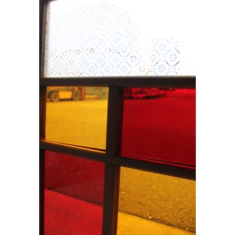 アップリケ/パッチワークガラス嵌め込み窓　GD992 