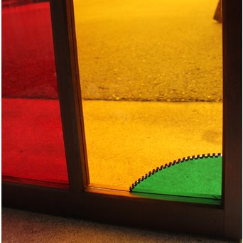 アップリケ/パッチワークガラス嵌め込み窓　GD992 