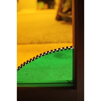 アップリケ/パッチワークガラス嵌め込み窓　GD992 