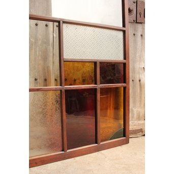 アップリケ/パッチワークガラス嵌め込み窓　GD992 