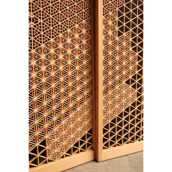 デッドストック美品　桜麻胡麻他七種組子意匠書院　4枚1組　R1983 