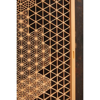 デッドストック美品　桜麻胡麻他七種組子意匠書院　4枚1組　R1983 