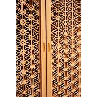 デッドストック美品　桜麻胡麻他七種組子意匠書院　4枚1組　R1983 