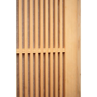 デッドストック美品　大型両面仕様ワーロン格子建具　4枚1組　L831 