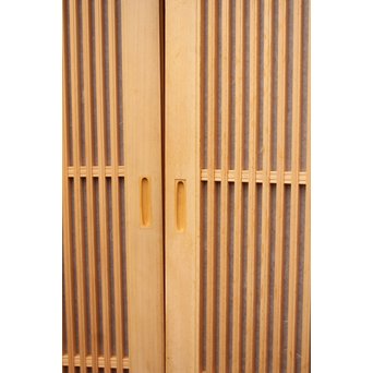 デッドストック美品　大型両面仕様ワーロン格子建具　4枚1組　L831 