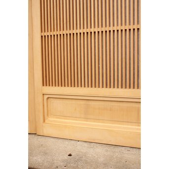 デッドストック美品　大型両面仕様ワーロン格子建具　4枚1組　L831 