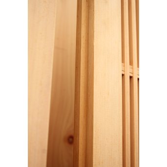 デッドストック美品　大型両面仕様ワーロン格子建具　4枚1組　L831 