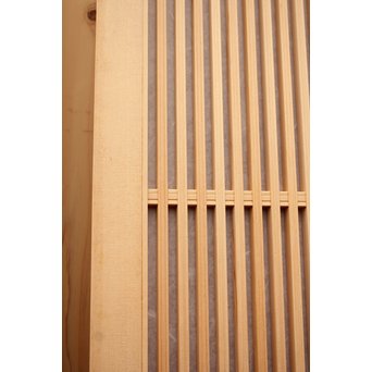 デッドストック美品　大型両面仕様ワーロン格子建具　4枚1組　L831 