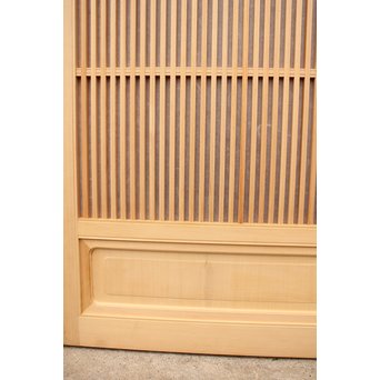 デッドストック美品　大型両面仕様ワーロン格子建具　4枚1組　L831 