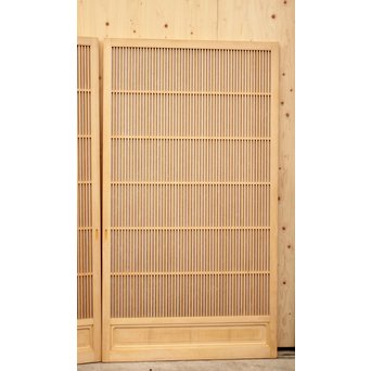 デッドストック美品　大型両面仕様ワーロン格子建具　4枚1組　L831 