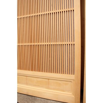 デッドストック美品　大型両面仕様ワーロン格子建具　4枚1組　L831 