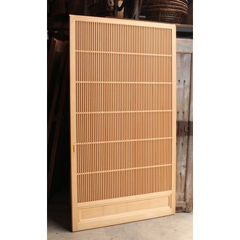 デッドストック美品　大型両面仕様ワーロン格子建具　4枚1組　L831 